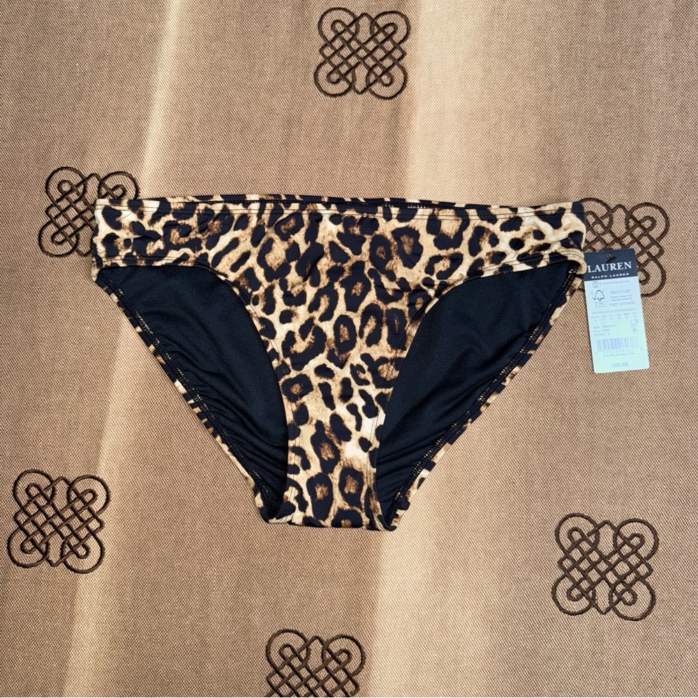 Lauren Ralph Lauren NWT! Women'S Leopard Print Hipster Swim Bottom Size 6